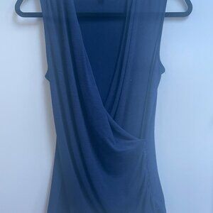 41 Hawthorn Ruched Wrap Navy Blue Tank